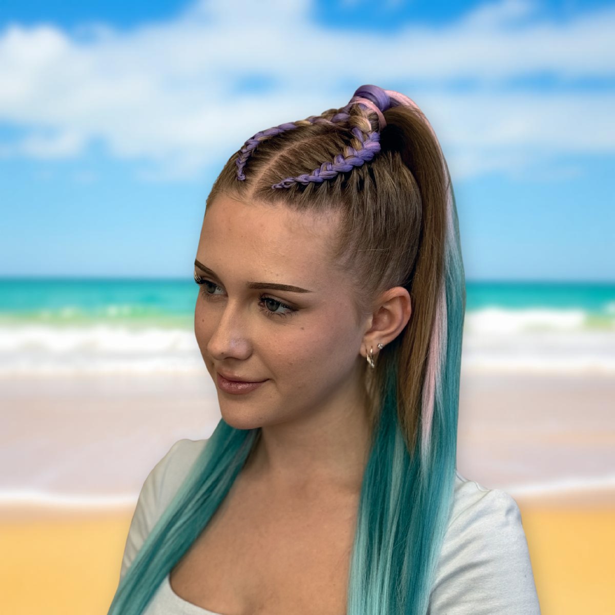 Unicorn Braids braid style at Mermaid Braids Gold Coast